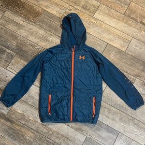 Under Armour Navy Jacket with Bright Orange Details